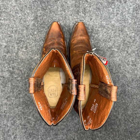 Dan Post Western Boots Women's Size 9 Brown Leather Snip Toe Cowboy Dancing Boot - Picture 10 of 16